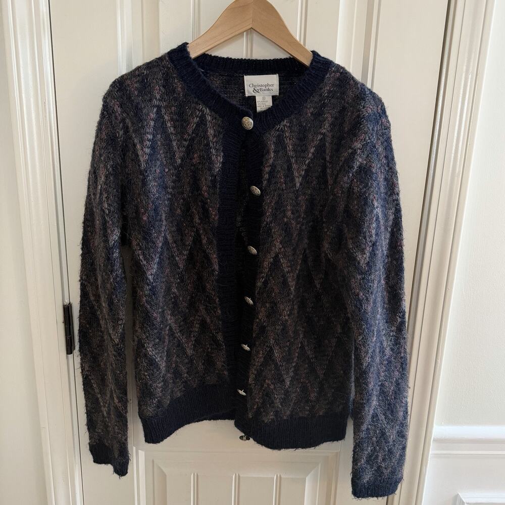 Vintage Grandpa Button Up Cardigan Christopher & Banks Size Small